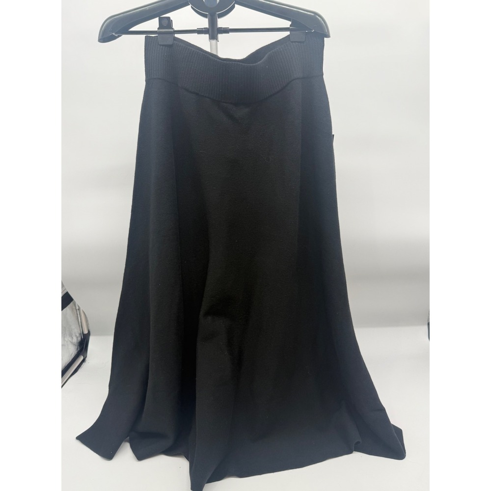 Tuckernuck Xena Midi Skirt Women's XL Black A Line Knit Stretch Outdoor Sweater